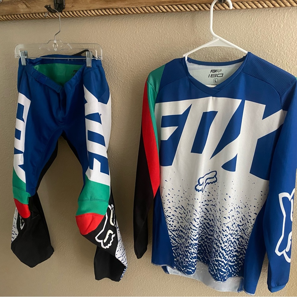 Brand new Fox Racing moto gear.   Women’s pants sz 6.  Jersey sz LG